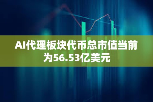 AI代理板块代币总市值当前为56.53亿美元