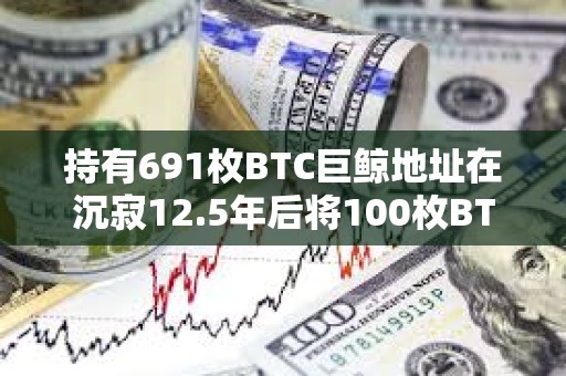 持有691枚BTC巨鲸地址在沉寂12.5年后将100枚BTC转移至两钱包