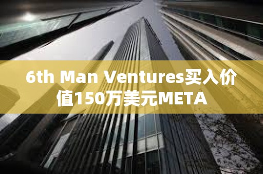 6th Man Ventures买入价值150万美元META