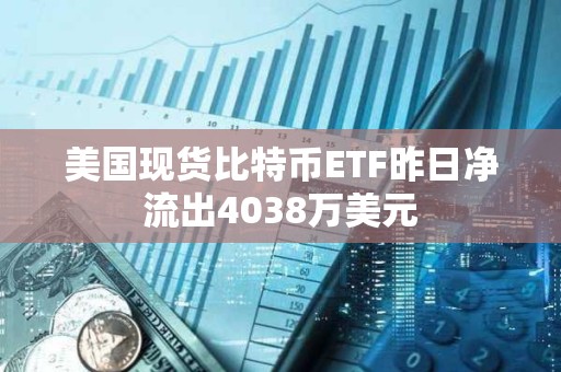 美国现货比特币ETF昨日净流出4038万美元