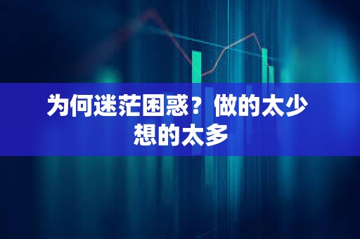 为何迷茫困惑？做的太少 想的太多