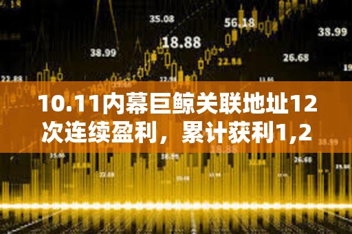 10.11内幕巨鲸关联地址12次连续盈利，累计获利1,263.4万美元