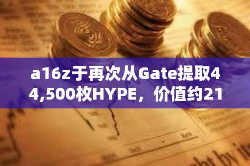 a16z于再次从Gate提取44,500枚HYPE，价值约216万美元