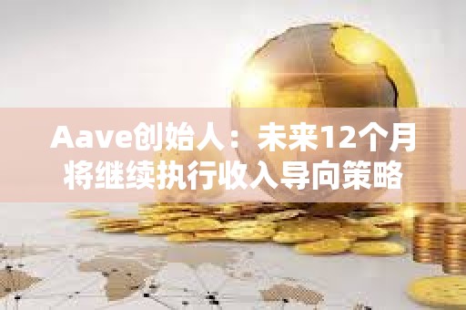 Aave创始人：未来12个月将继续执行收入导向策略