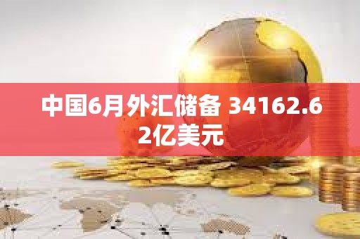 中国6月外汇储备 34162.62亿美元