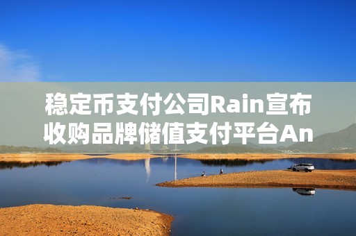 稳定币支付公司Rain宣布收购品牌储值支付平台Ansa