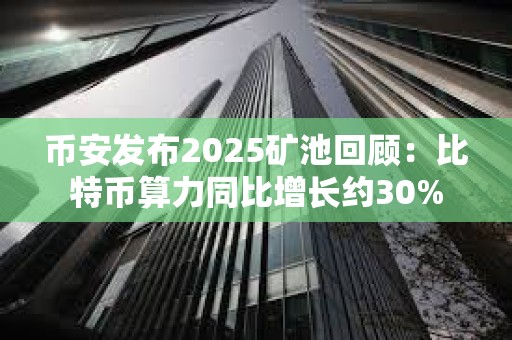 币安发布2025矿池回顾：比特币算力同比增长约30%