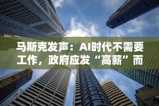 马斯克发声：AI时代不需要工作，政府应发“高薪”而非低保