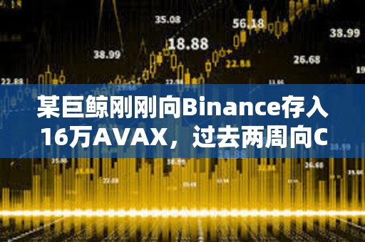某巨鲸刚刚向Binance存入16万AVAX，过去两周向CEX累计存入26万AVAX