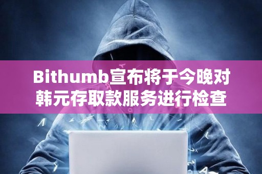 Bithumb宣布将于今晚对韩元存取款服务进行检查