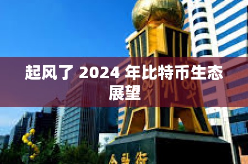 起风了 2024 年比特币生态展望