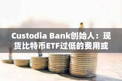 Custodia Bank创始人：现货比特币ETF过低的费用或将给投资者带来隐性风险