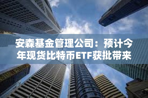 安森基金管理公司：预计今年现货比特币ETF获批带来的兴奋情绪会消退