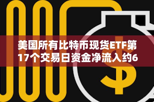 美国所有比特币现货ETF第17个交易日资金净流入约6800万美元