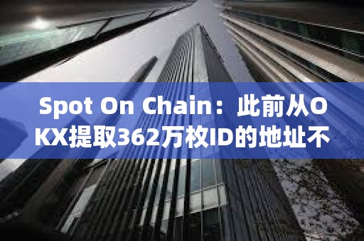 Spot On Chain:此前从OKX提取362万枚ID的地址不属于DWF Labs Spot On Chain:此前从OKX提取362万枚ID的地址不属于DWF Labs