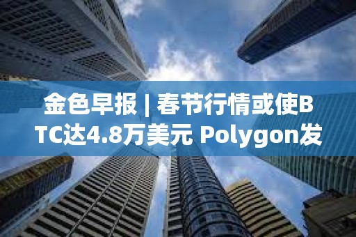 金色早报 | 春节行情或使BTC达4.8万美元 Polygon发布zkEVM证明器Type 1 Prover