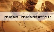 中南建设股票（中南建设股票会退市吗知乎）