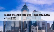 私募基金pe投资流程全图（私募股权基金pe什么意思）