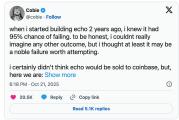 Coinbase 收购 Echo 背后：Cobie 从 200 美元入圈到名利双收的 13 年