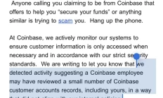 一年损失 3 亿美元 Coinbase 用户频遭精准诈骗背后竟藏「内鬼」泄露信息？