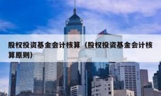 股权投资基金会计核算（股权投资基金会计核算原则）