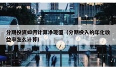 分期投资如何计算净现值（分期投入的年化收益率怎么计算）