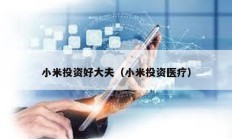 小米投资好大夫（小米投资医疗）