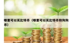 哪里可以买比特币（哪里可以买比特币和狗狗币）