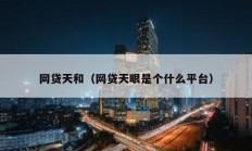 网贷天和（网贷天眼是个什么平台）