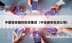 中国信安国际投资集团（中信国安投资公司）