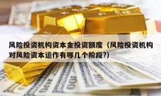 风险投资机构资本金投资额度（风险投资机构对风险资本运作有哪几个阶段?）
