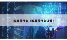 股票是什么（股票是什么证券）